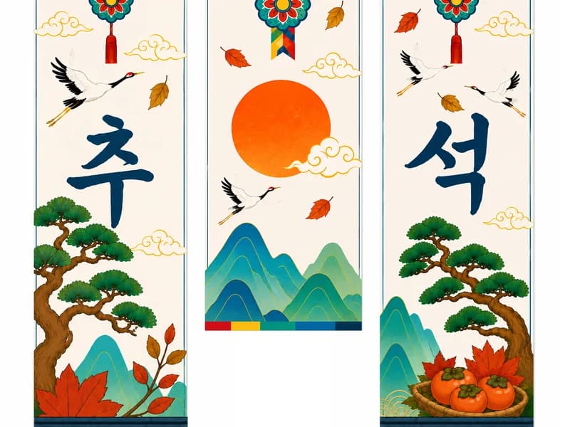 추석을 주제로 한 교실 현수막