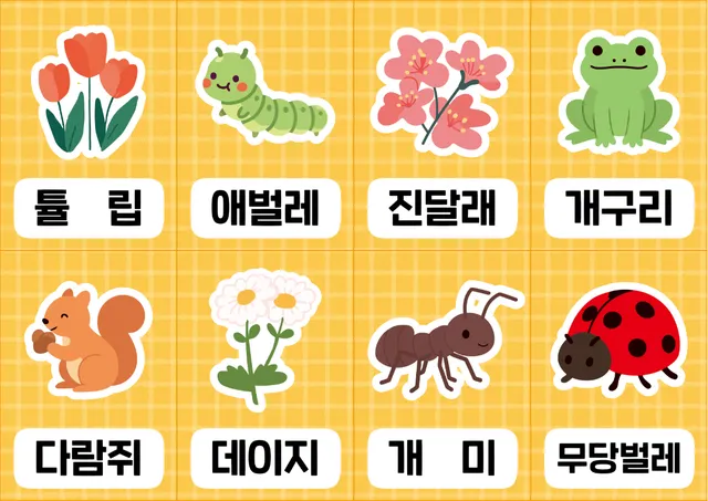 봄 단어 카드