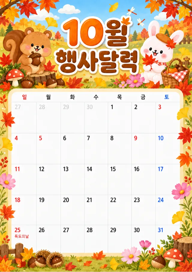 10월 행사달력