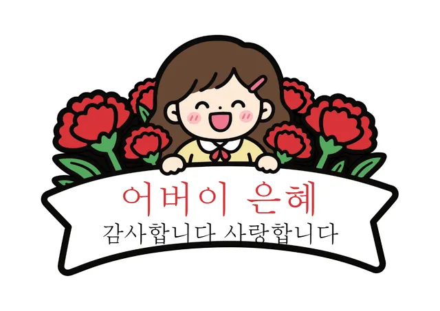 카네이션 토퍼2 #문구수정가능