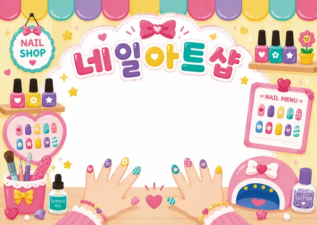 네일샵 배경
